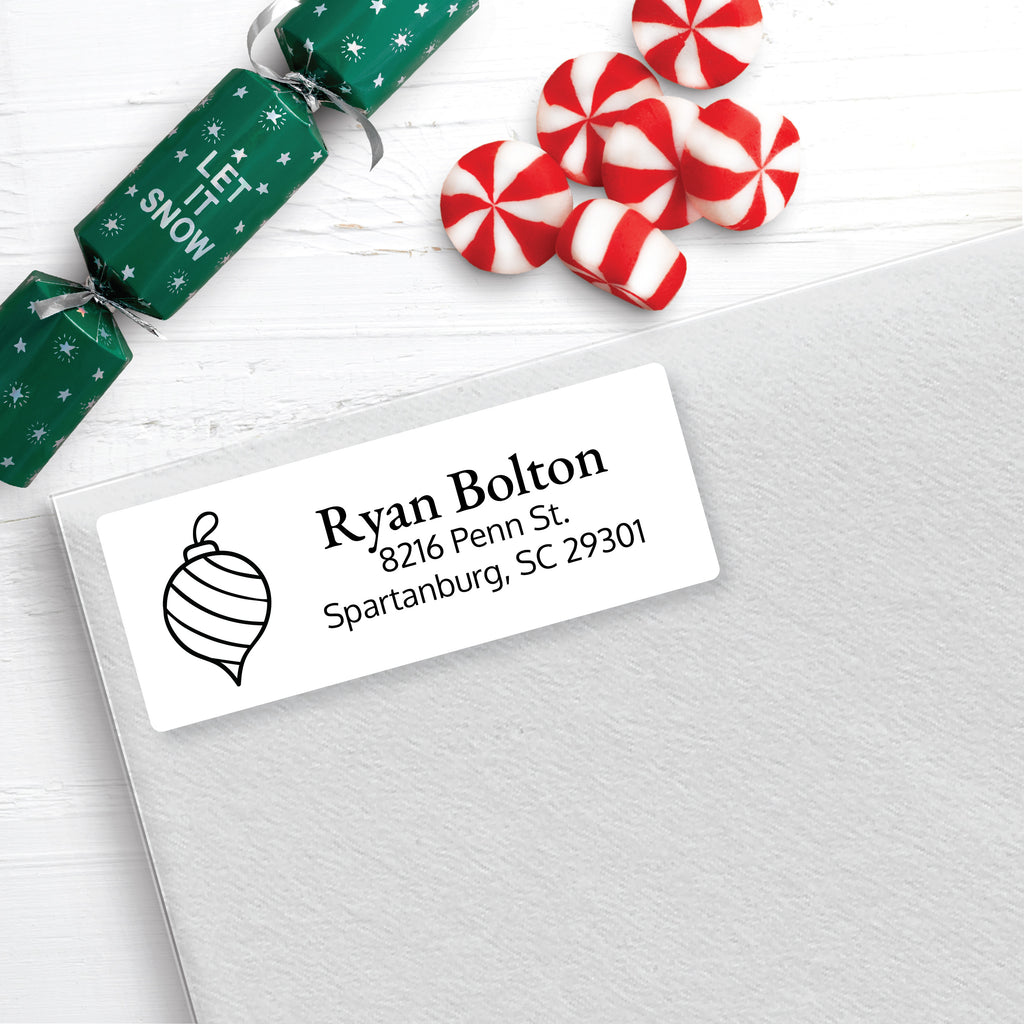 Christmas Address Labels, Christmas Ornament, Personalized