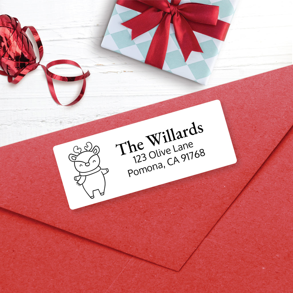Christmas Address Labels, Reindeer, Personalized