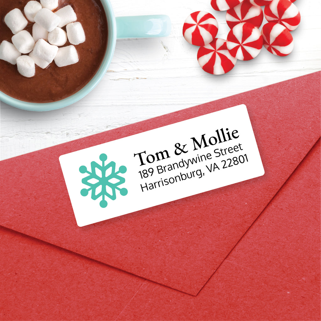 Christmas Address Labels, Frosty Snowflake, Personalized