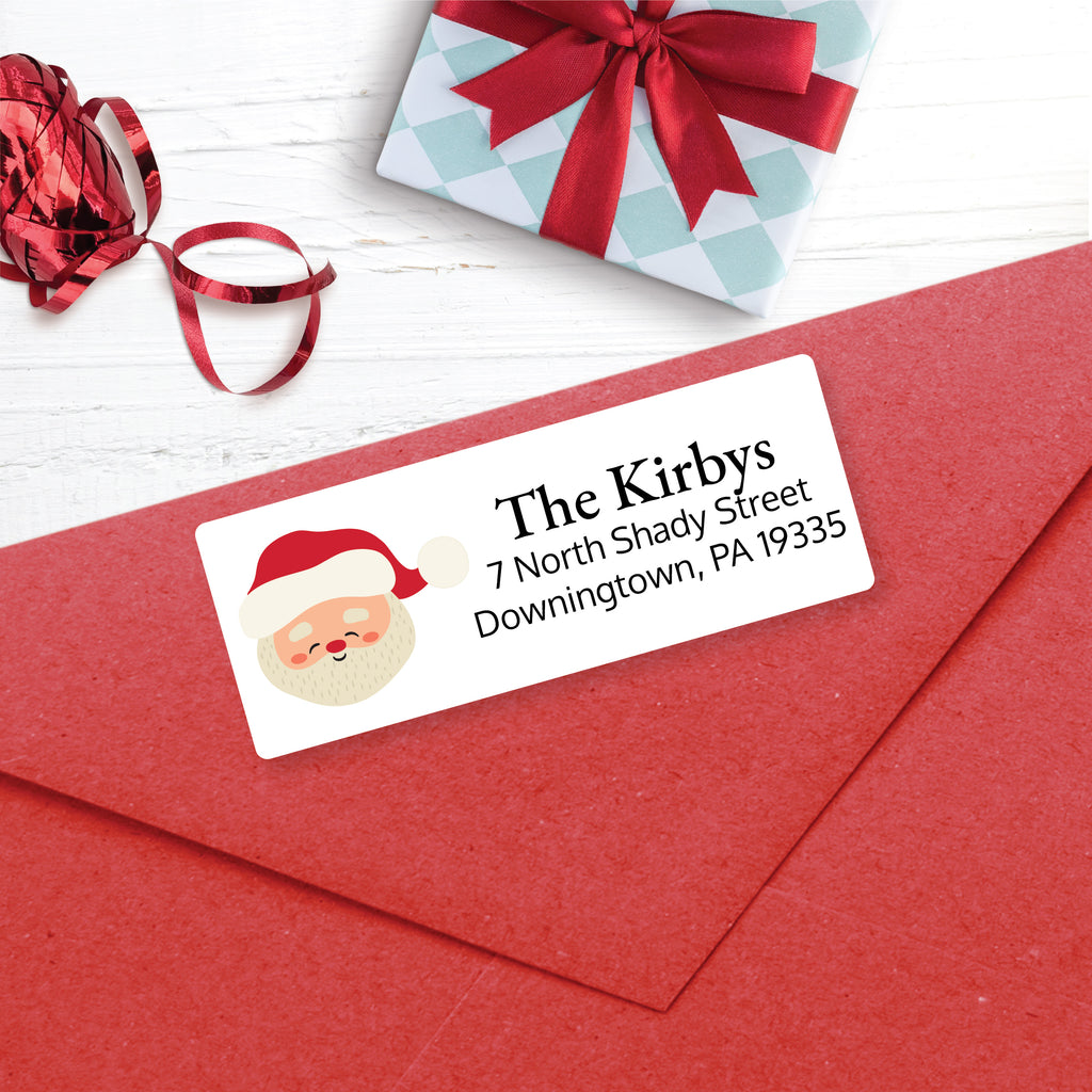 Christmas Address Labels, Jolly Santa, Personalized