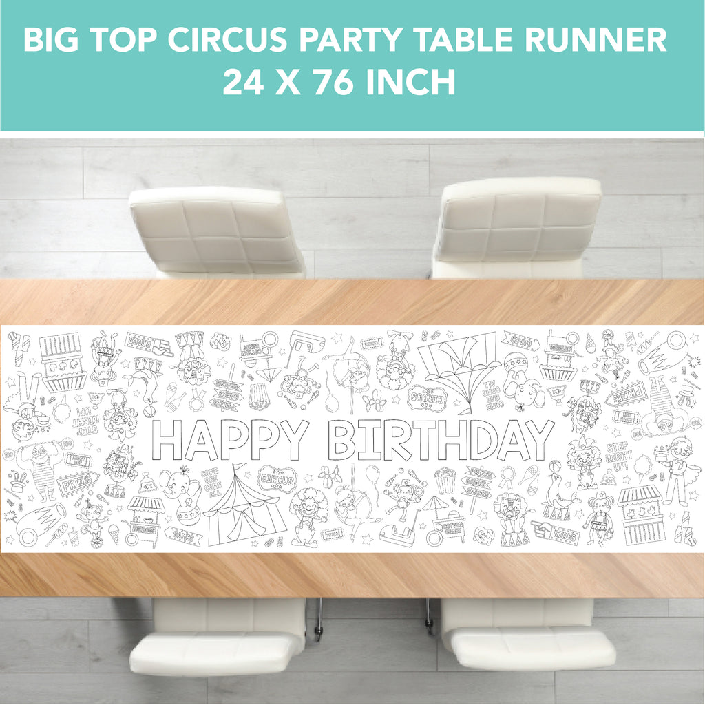 Circus Coloring Table Runner| Carnival Party