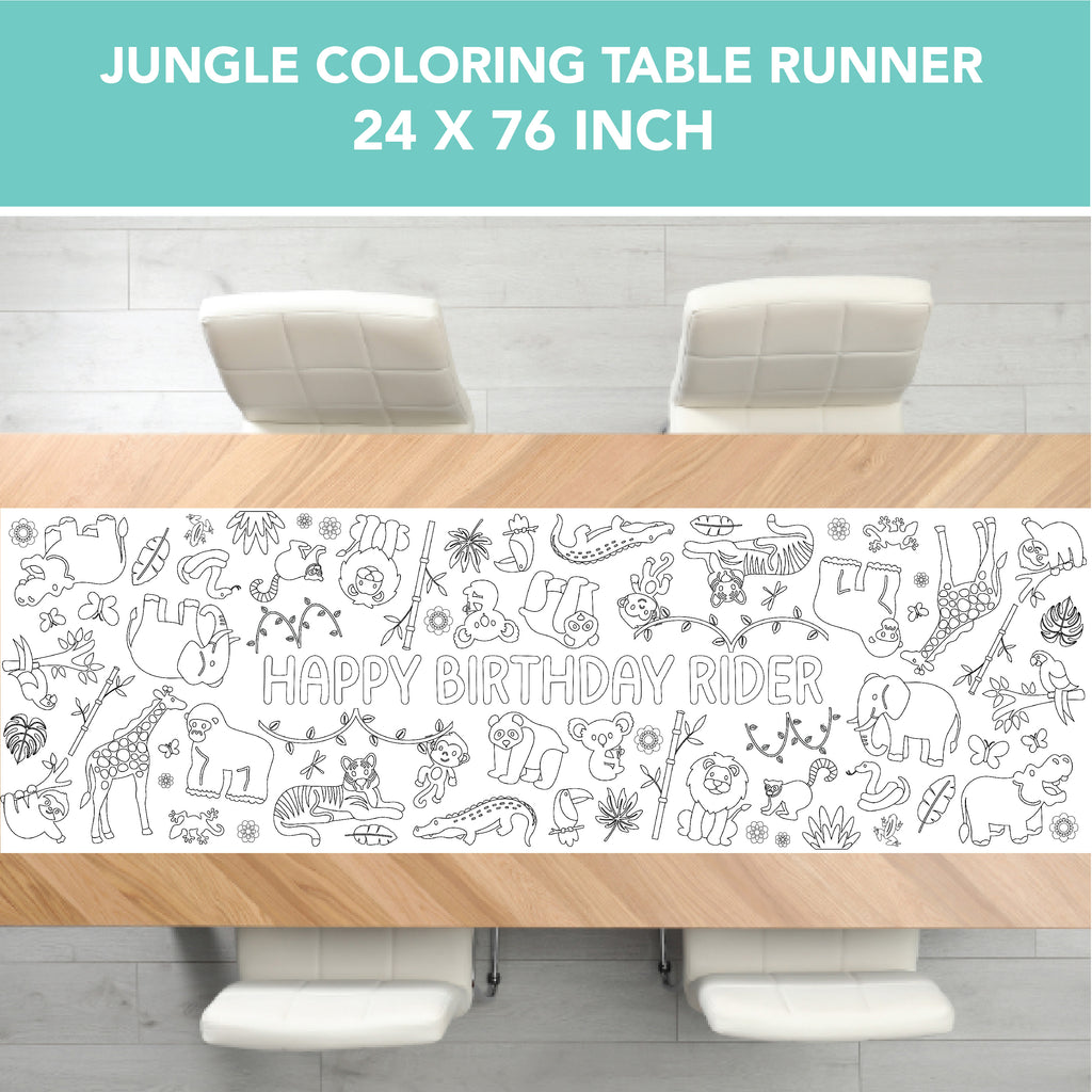 Jungle Coloring Table Runner| Jungle