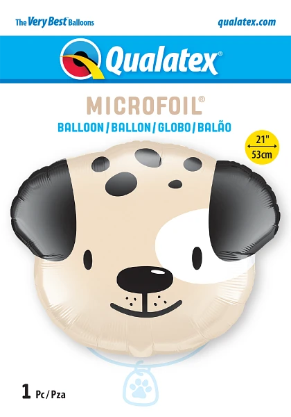 Cute Puppy Face Balloon, 21" , Puppy Party