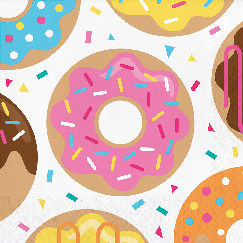 Donut Party Paper Luncheon Napkins | 16 ct