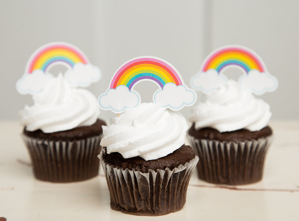 Rainbow Cupcake Toppers| Rainbow Party