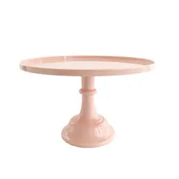 Light Pink Melamine Pedestal Cake Stand