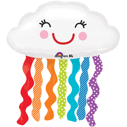 Rainbow and Cloud Balloon, 30″