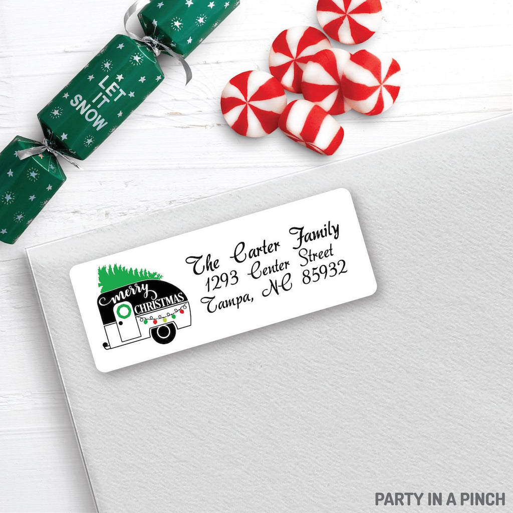 Christmas Camper Address Labels| Personalized