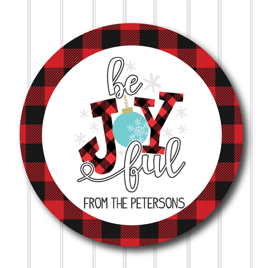 Christmas Be Joyful Favor Sticker Set 2.5"| Personalized