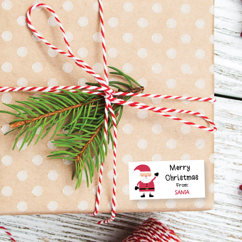 Santa Wave - Personalized Christmas Gift Stickers