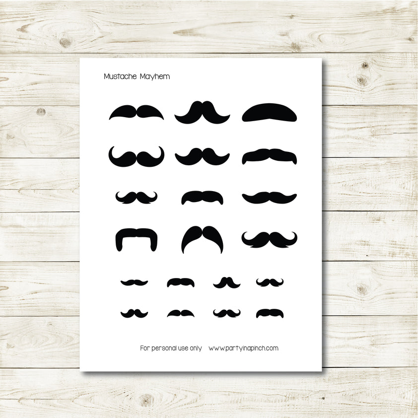 Christmas Elf Mustache Mayhem, Elf Printable, Instant Download ...