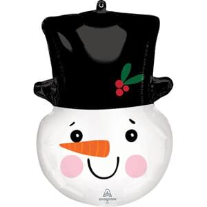 Happy Snowman Christmas Mylar Balloon 23 Inch