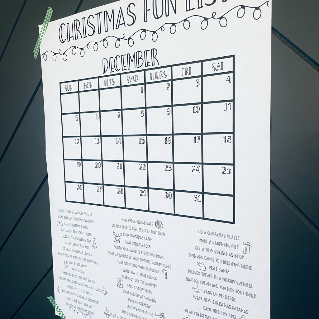 Christmas Fun List Poster| 2023