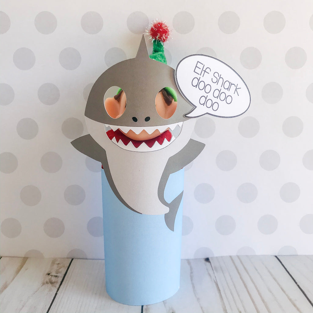Christmas Elf Shark Kit, Elf Printable, Instant Download