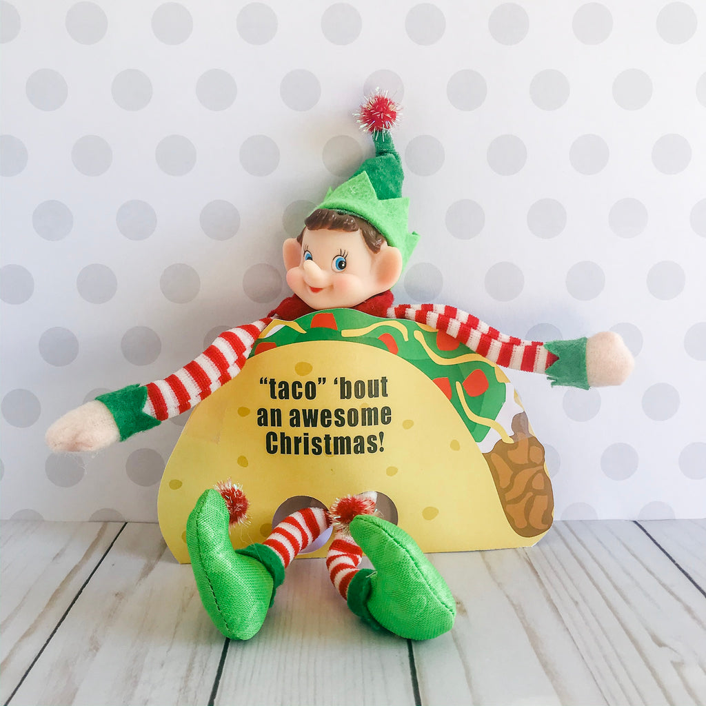 Christmas Elf Taco, Elf Printable, Instant Download