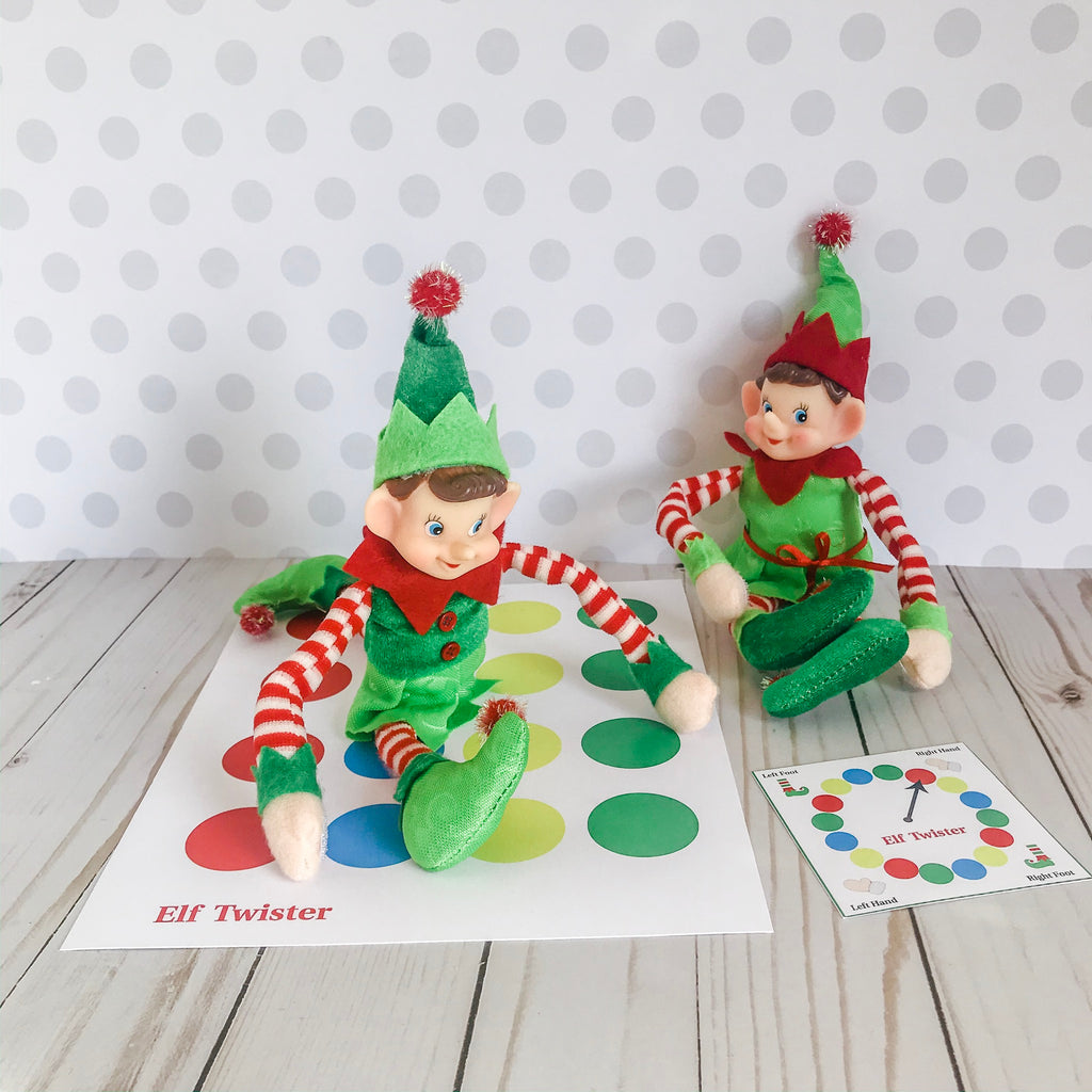 Christmas Elf Twister Kit, Elf Printable, Instant Download