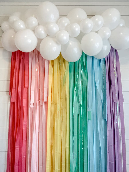 Pastel Rainbow Fringe Streamer Backdrop – Partyinapinch