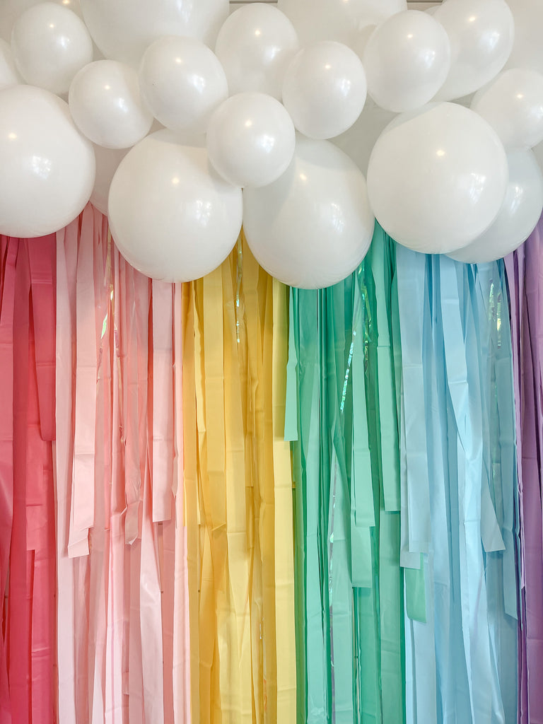 Pastel Paper Streamer Decorations Pastel Theme Rainbow Party Photo Backdrop  Birthday Decorations Wall Curtain Tissue Paper 