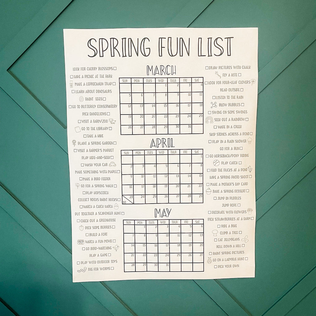 Spring Fun List Countdown Poster| 2024