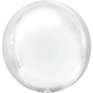 White Orbz Balloon 15IN