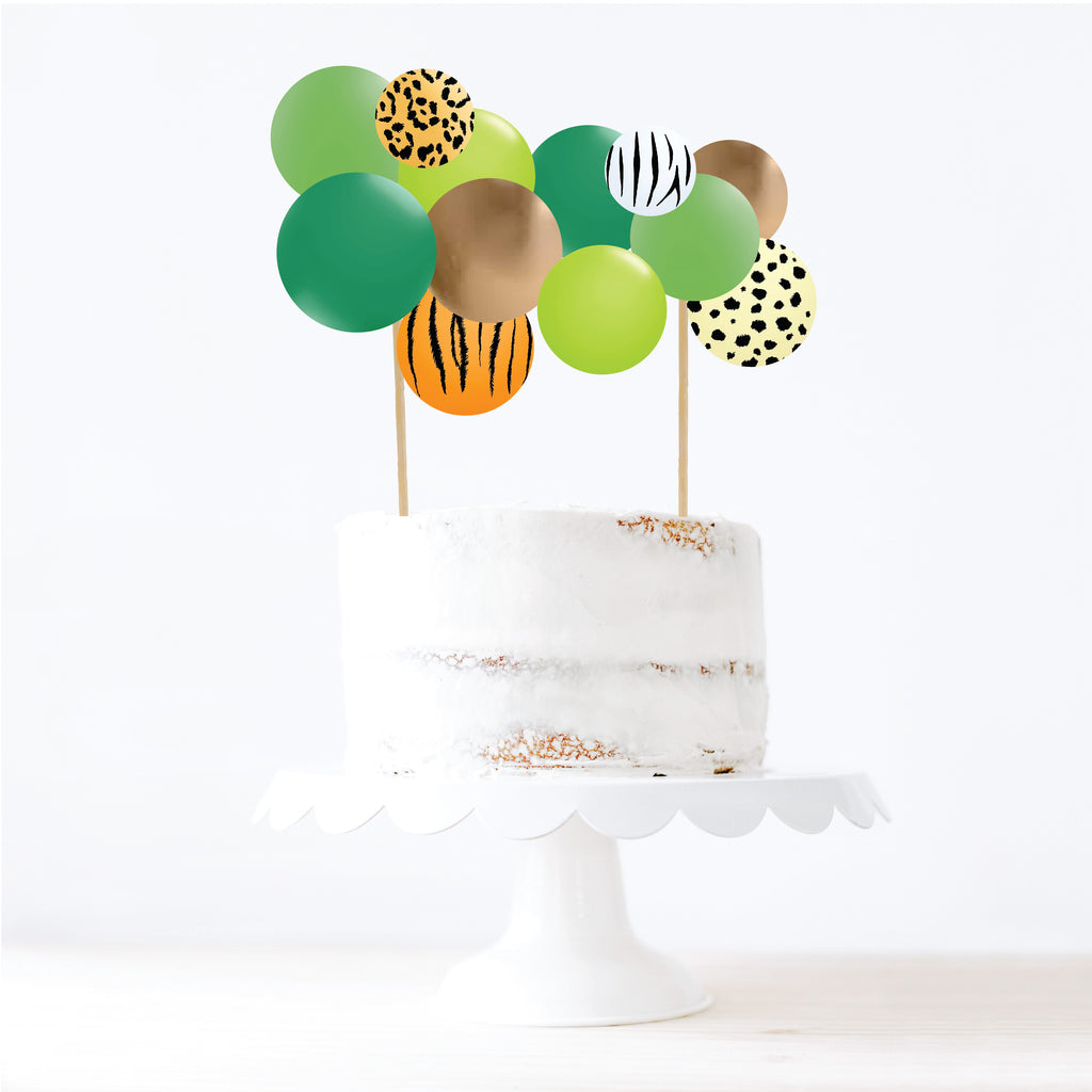 Jungle Party Balloon Cake Topper