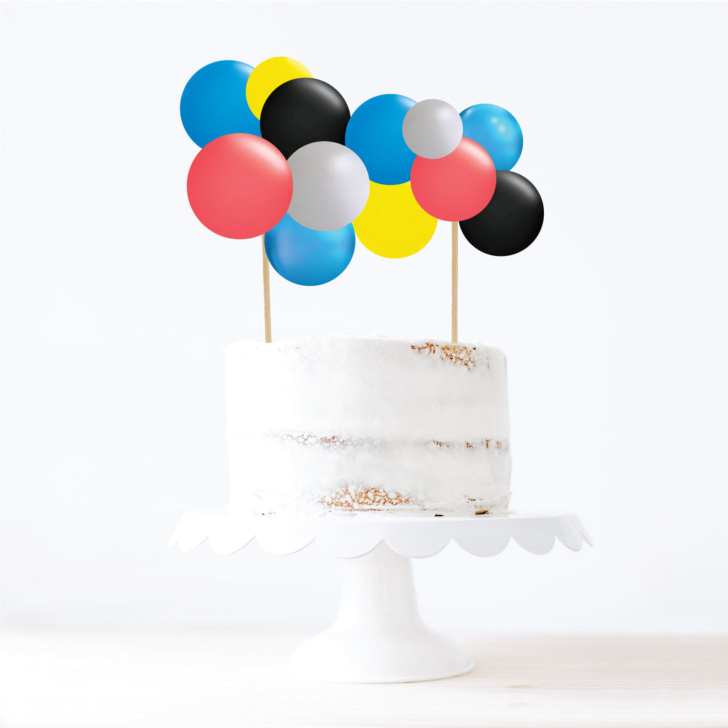 Super Hero Party Balloon Cake Topper