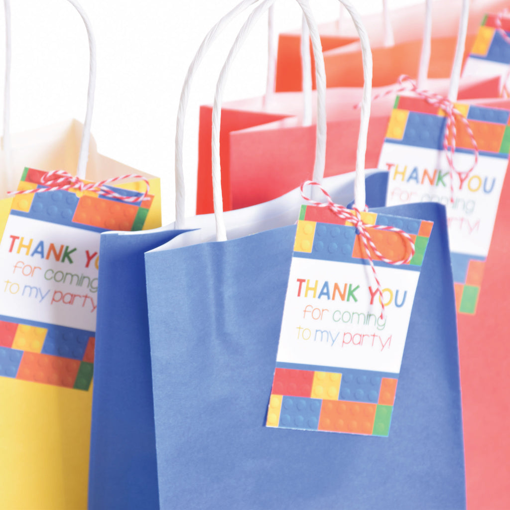 BUILDING BLOCK THANK YOU TAGS| EDITABLE| INSTANT DOWNLOAD