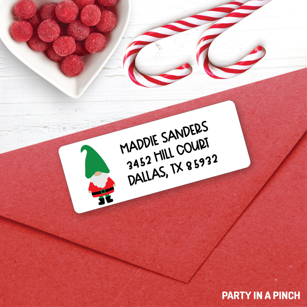 Christmas Gnome Address Labels| Personalized