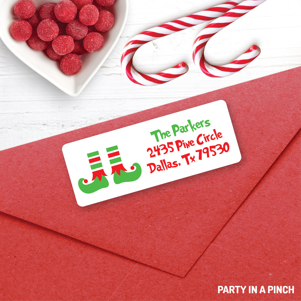 Christmas Elf Feet Address Labels| Personalized