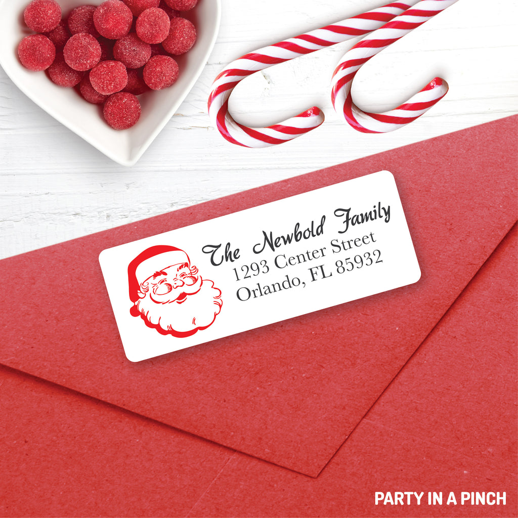 Christmas Vintaged Santa Claus Address Labels| Personalized