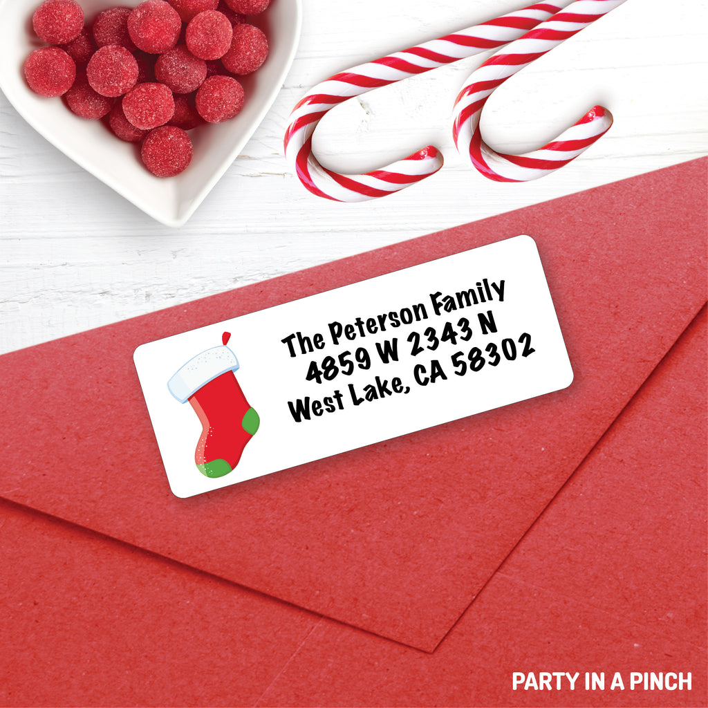 Christmas Stocking Address Labels| Personalized