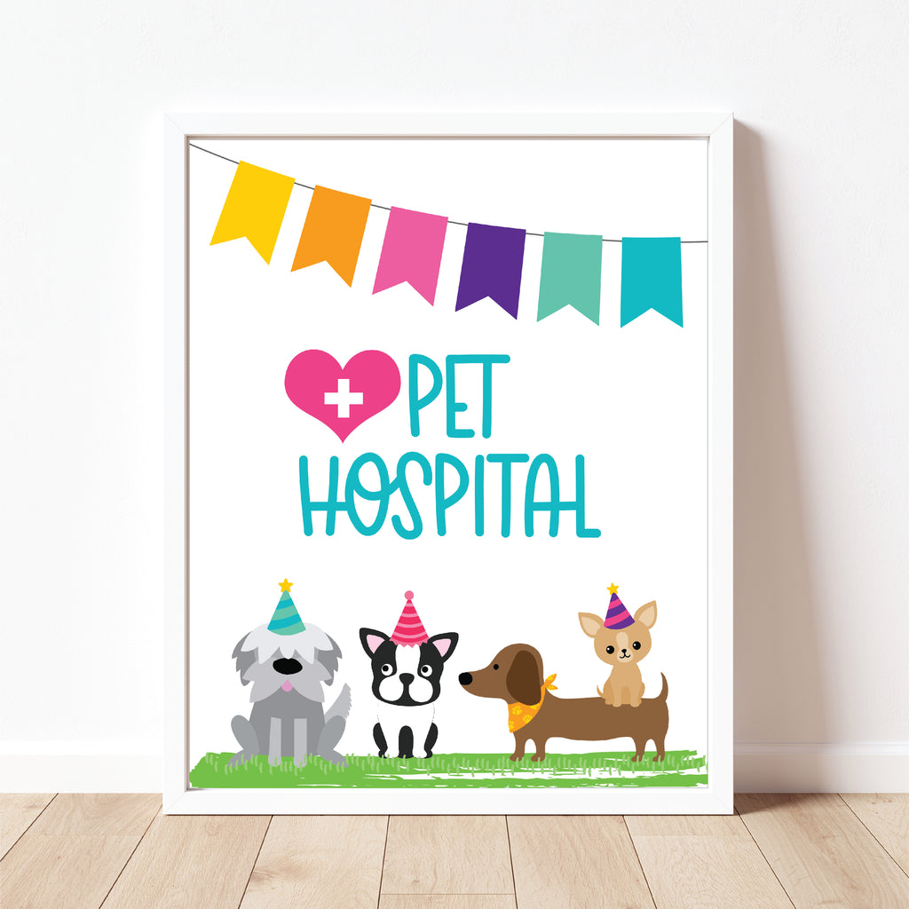 Pet Hospital Sign| Puppy Party| Instant Download