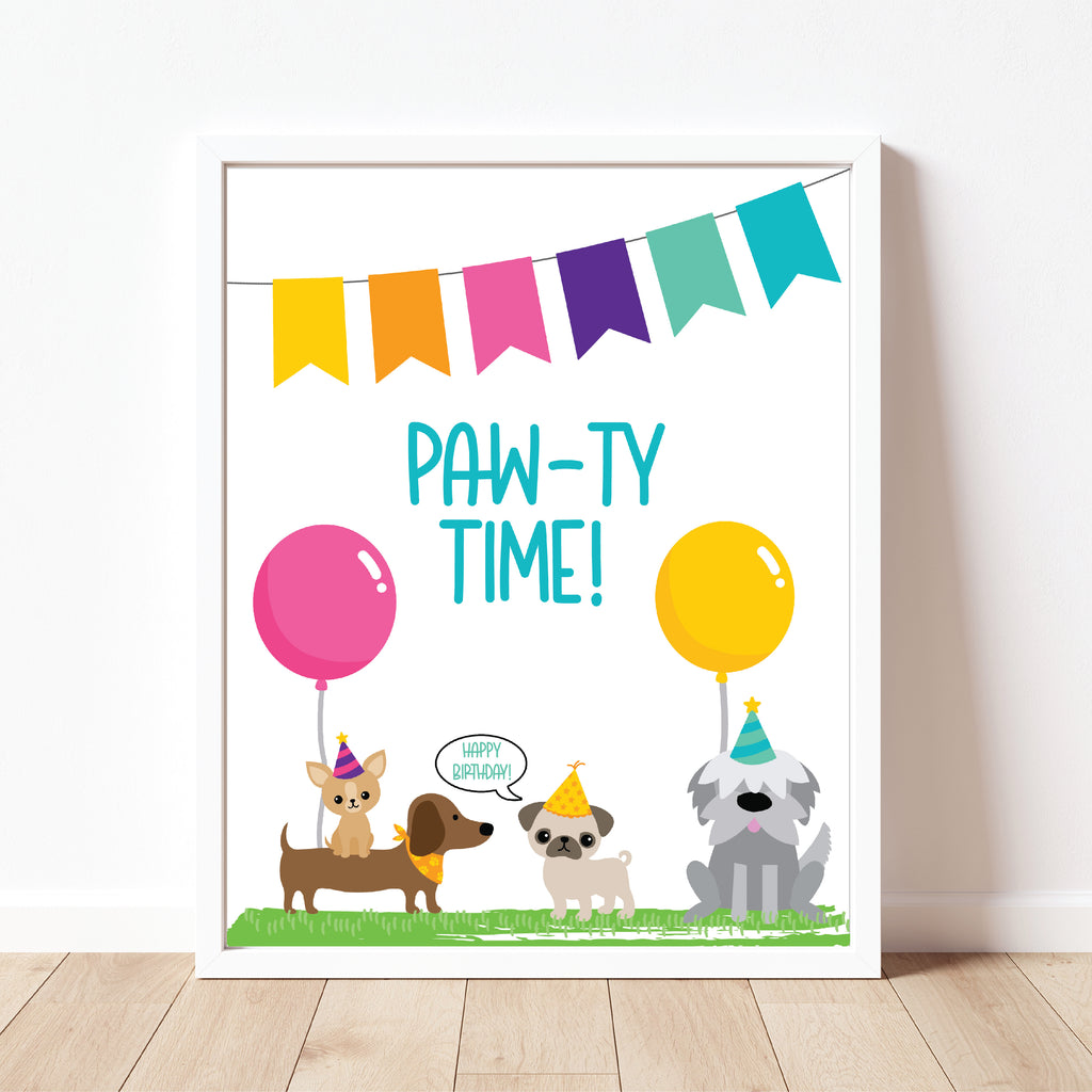 Paw-ty Sign| Puppy Party| Instant Download