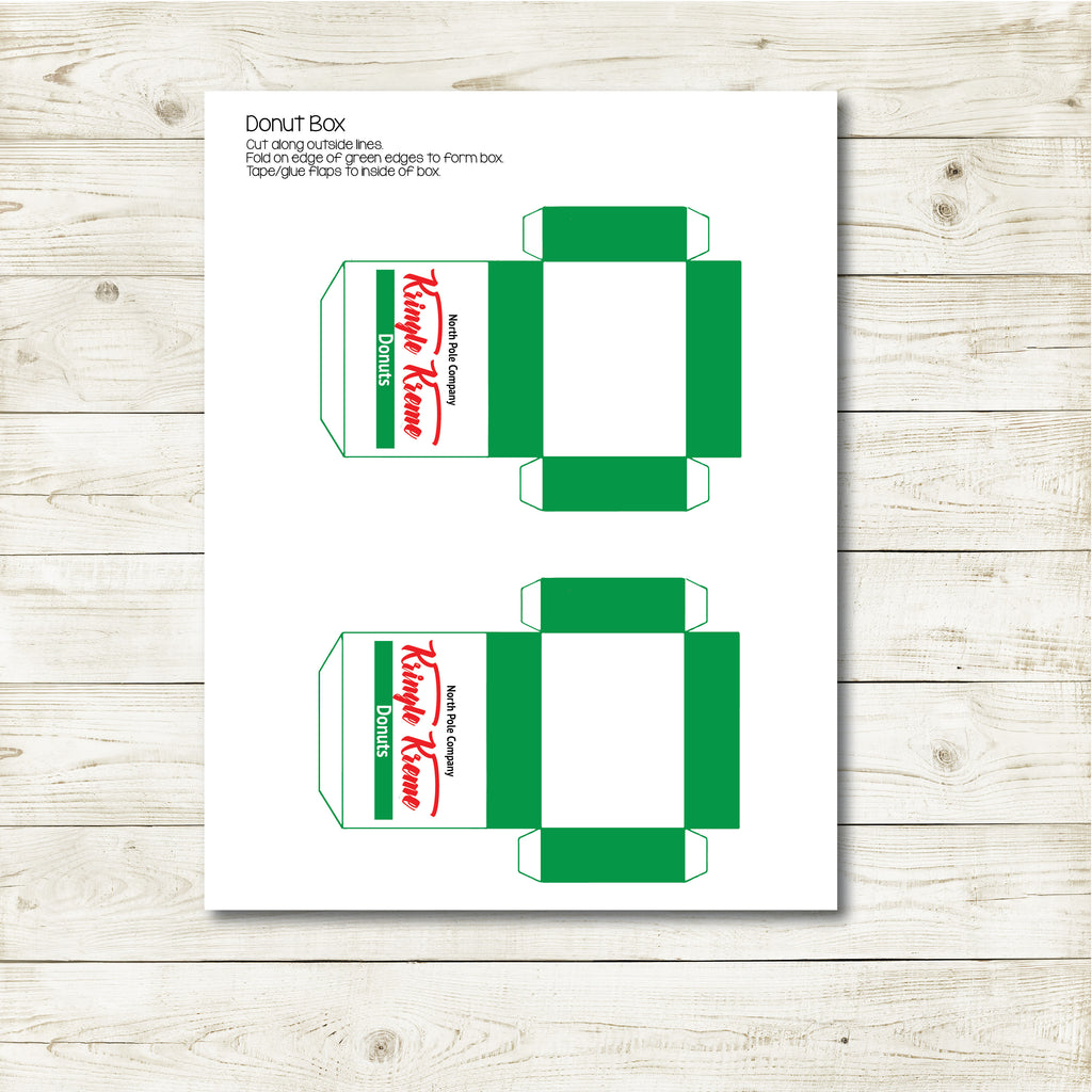 Christmas Elf Donut Box Kit, Elf Printable, Instant Download