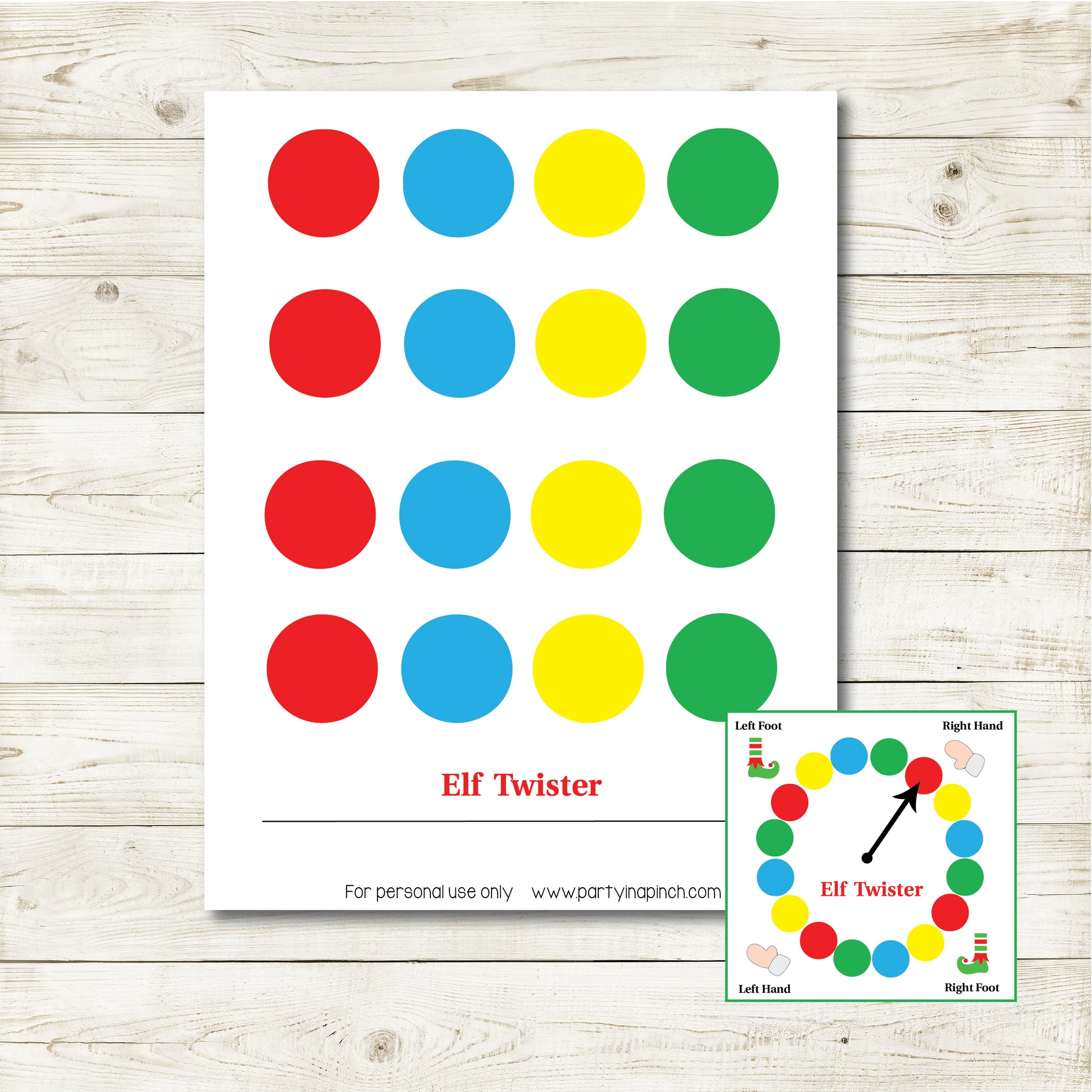 elfkit3twister christmas elf twister kit, elf printable, instant download