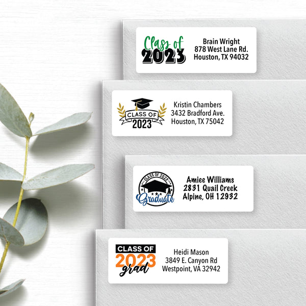 Graduation Musicaddress Labels Class of 2023 Graduate - Custom Graduation Address Labels – Partyinapinch