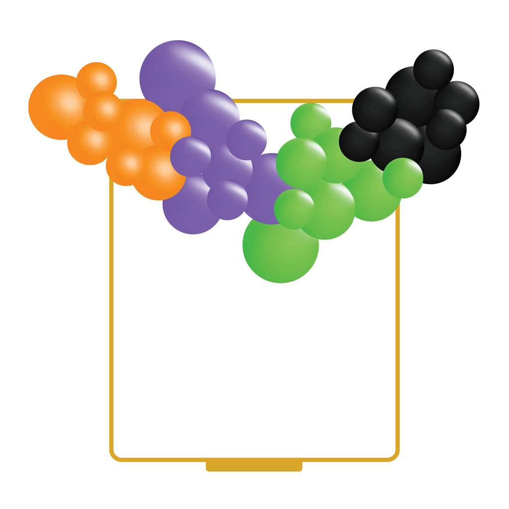 Halloween Balloon Garland| Orange, Black, Lime, Purple
