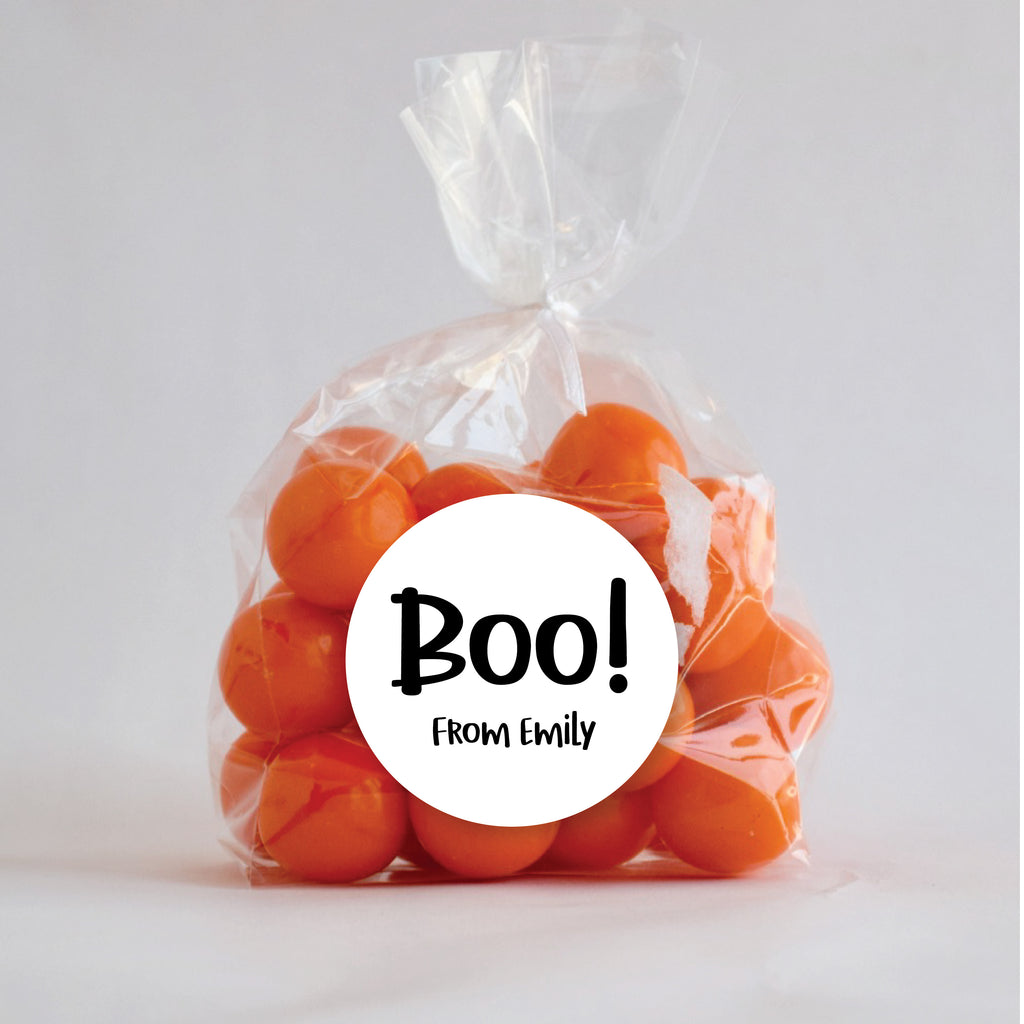 Boo! Halloween Favor Sticker