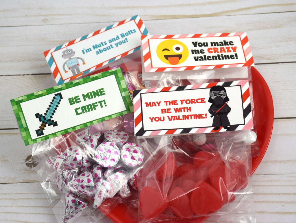 Valentine Force Awakens Treat Bag Toppers, Valentine's Day, Printable, Instant Download, Digital