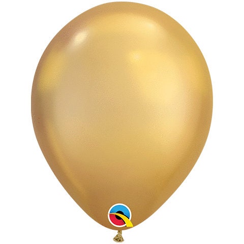 11" Chrome Gold Balloon, Latex Balloon, Chrome Balloons, Wedding, Baby Shower, Gold Balloon, Pack of 6, Party Supplies