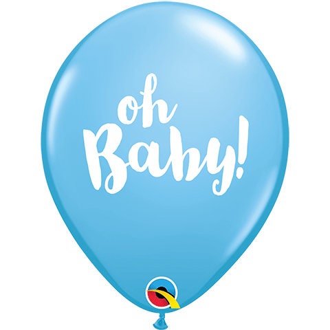 Oh Baby 11 inch Balloon, Blue Baby Balloon, Baby Boy Party Balloon, Latex Balloon, Baby Shower