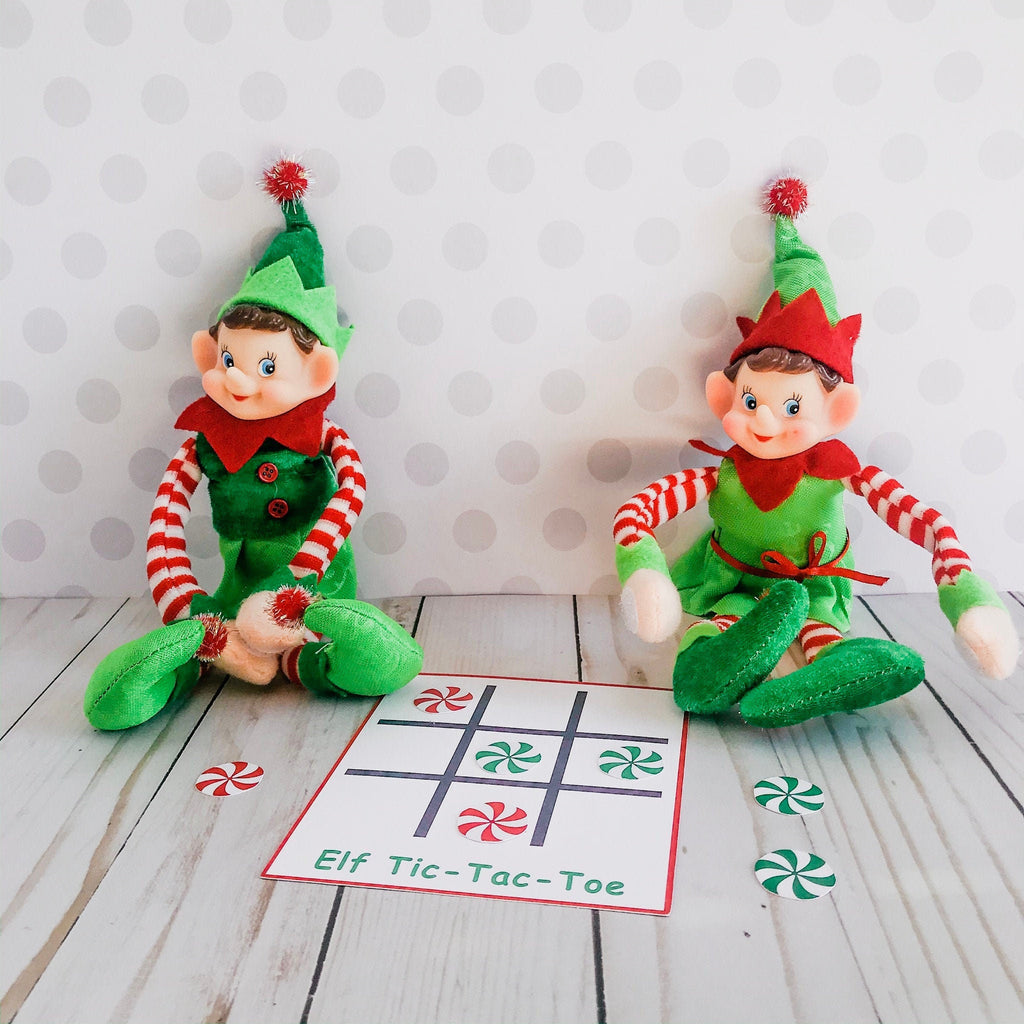 Christmas Elf Tic-Tac-Toe, Elf Prop, Instant Download, Christmas Elf Costume, Christmas Elf Kit, Holiday Elf Kit, Elf Accessories