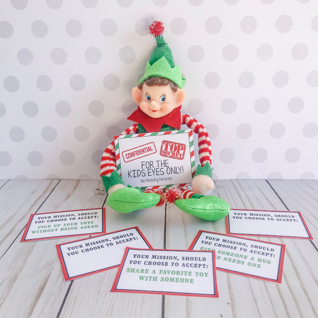 Christmas Elf Spy Kit, Elf Prop, Instant Download, Christmas Elf Costume, Christmas Elf Kit, Holiday Elf Kit, Elf Accessories