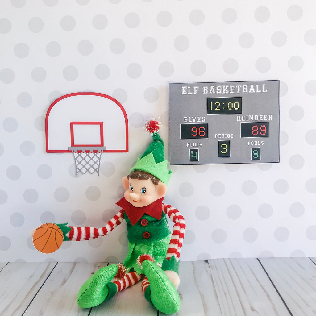 Christmas Elf Basketball Kit, Elf Prop, Instant Download, Christmas Elf Costume, Christmas Elf Kit, Holiday Elf Kit, Elf Accessories