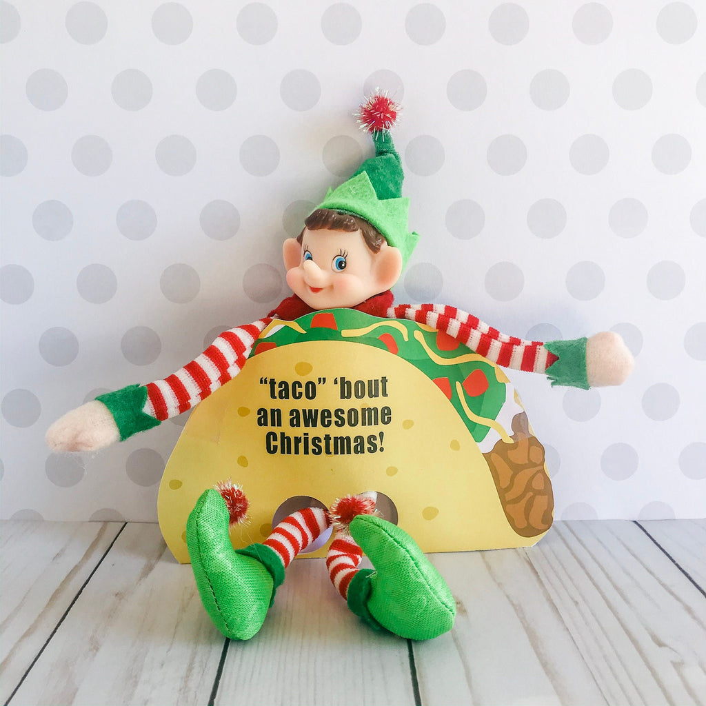Christmas Elf Taco, Elf Prop, Elf Taco, Instant Download, Christmas Elf Costume, Christmas Elf Kit, Holiday Elf Kit,Elf Accessories