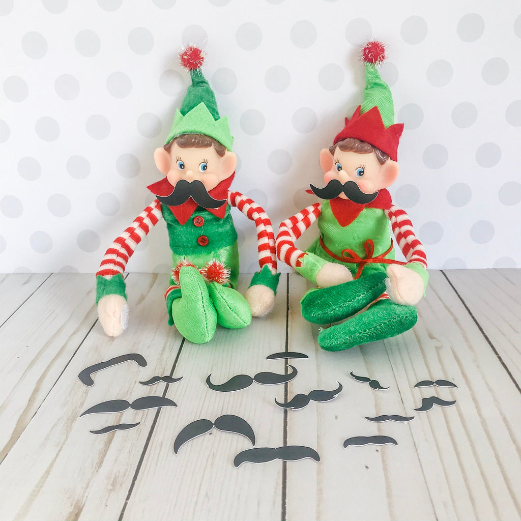 Christmas Elf Mustache Mayhem, Elf Prop, Instant Download, Christmas Elf Costume, Christmas Elf Kit, Holiday Elf Kit, Elf Accessories