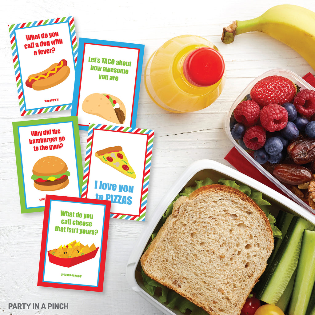 Lunchbox Notes, Lunchbox Jokes, Junk Food Lunchbox Notes, Junk Food Lunch Cards, School Lunch Notes, Printable, Instant Download, Junk Food