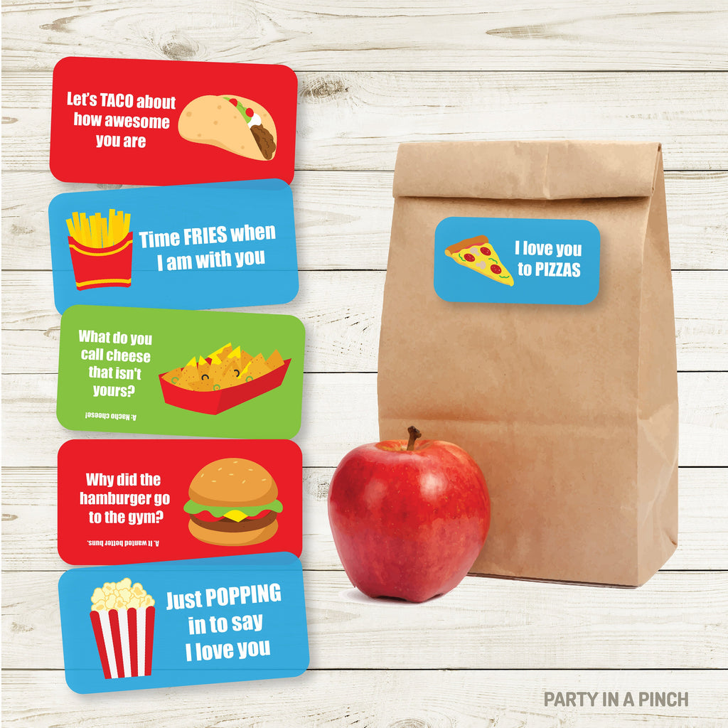 Lunchbox Note Stickers, Lunchbox Jokes, Junk Food Lunchbox Notes, Food Lunch Stickers, Stickers, Lunch Stickers, School Lunch Notes
