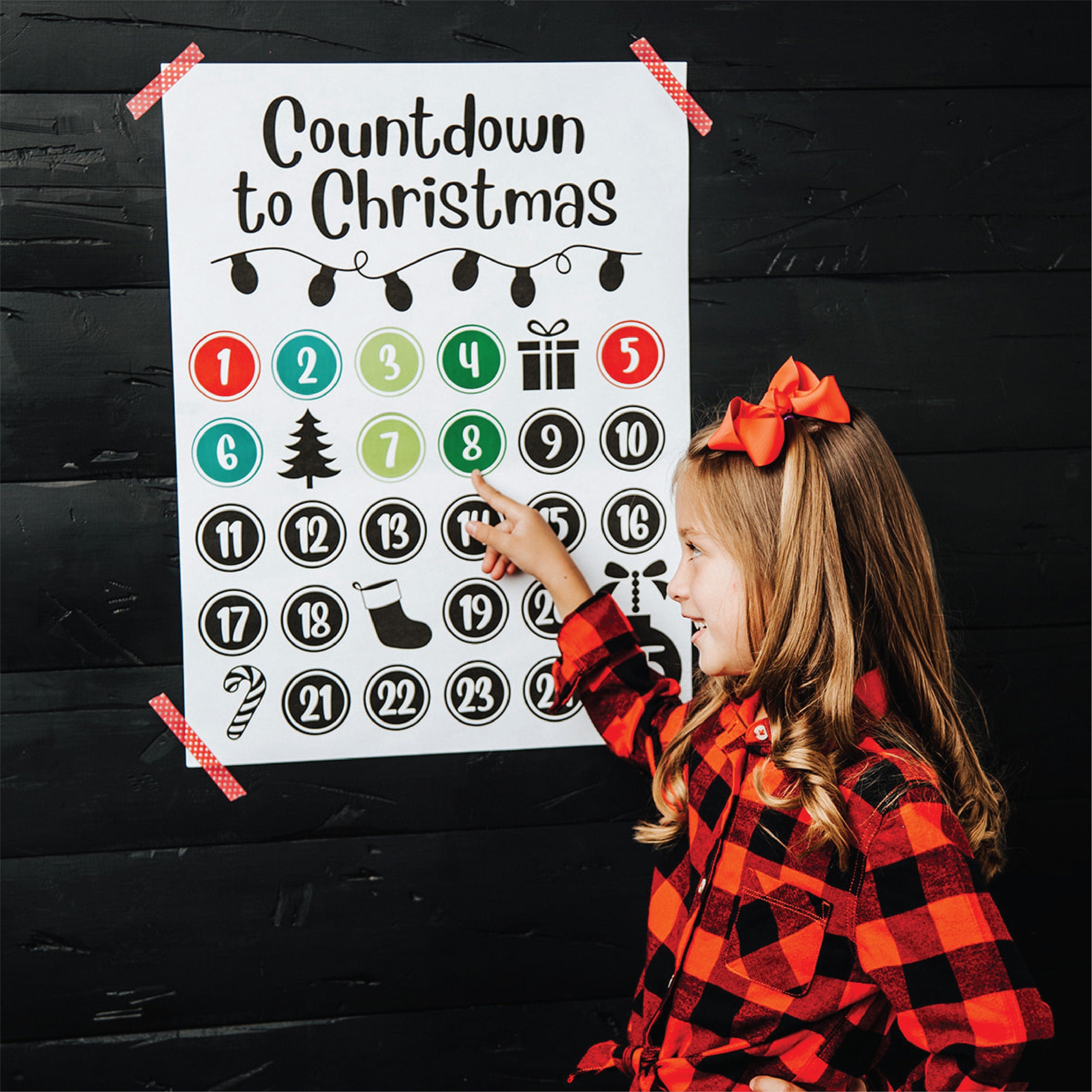 Christmas Advent Calendar Printable Stickers