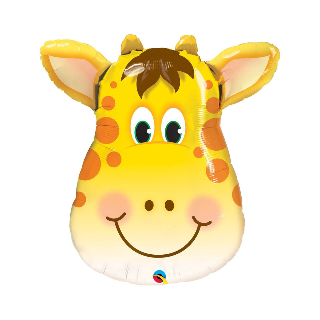Giant Giraffe Balloon, 32", Giraffe Face, Birthday Party, Jungle Party, Safari Party, Zoo Party, Party Animal Birthday, Circus Party
